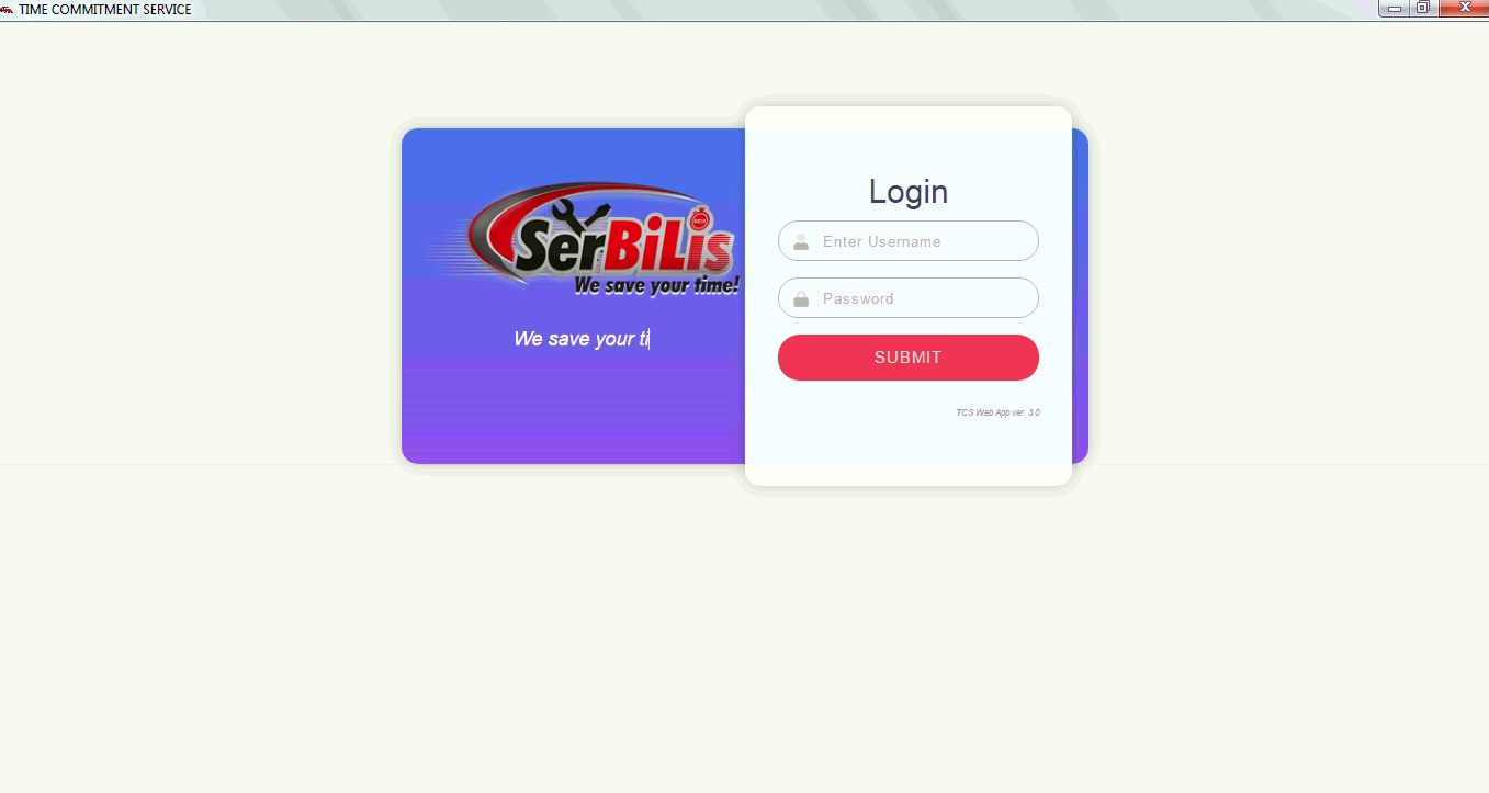 Time Commitment Service Web App